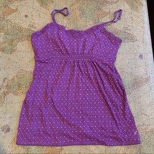 American Eagle purple lace tank top size medium